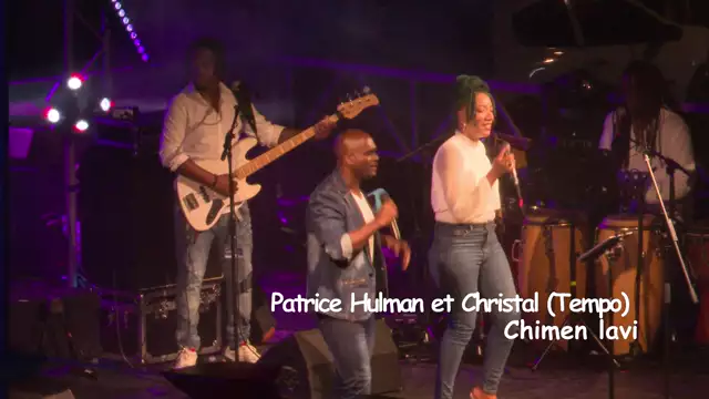 Patrice Hulman à la fête de Capesterre avec le groupe Tempo