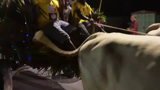 La traditionnelle charrette revisitée lors de la fête patronale